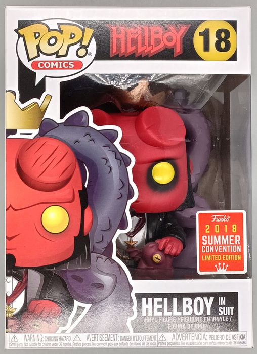 18 Hellboy (in Suit) - Comics - 2018 Con - Box Damaged Funko POP