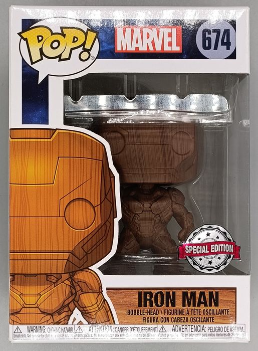 674 Iron Man (Wood) - Marvel - Box Damaged Funko POP Funko