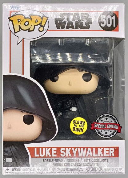 501 Luke Skywalker (Hooded) Glow Star Wars - Box Damaged Funko POP