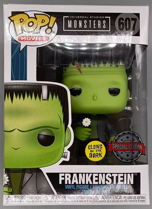 607 Frankenstein (w/ Flower) - Glow - Monsters Funko POP - Box Damaged