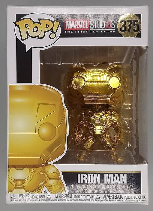 375 Iron Man (Gold) - Chrome - Marvel Studios 10 Box Damaged Funko POP Funko