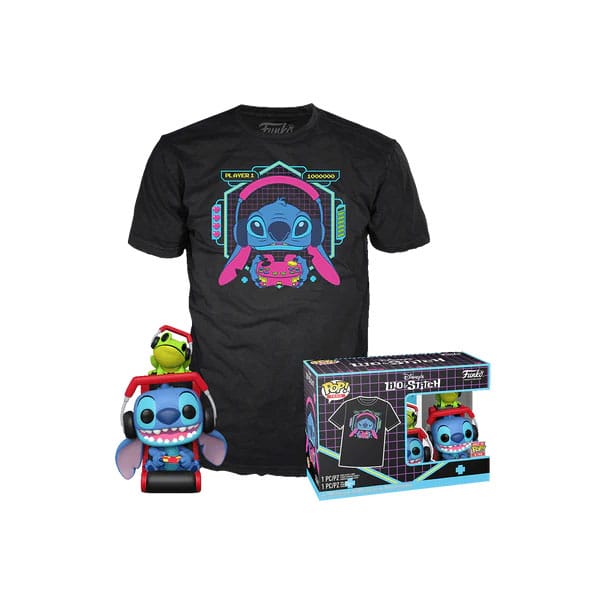 Lilo & Stitch POP! & Tee Box Gmr Stitch w/frog - Large [NEW] Funko