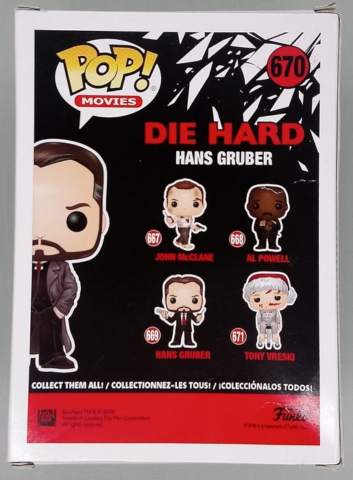 670 Hans Gruber (w/ Coat) - Die Hard - Box Damaged Funko POP