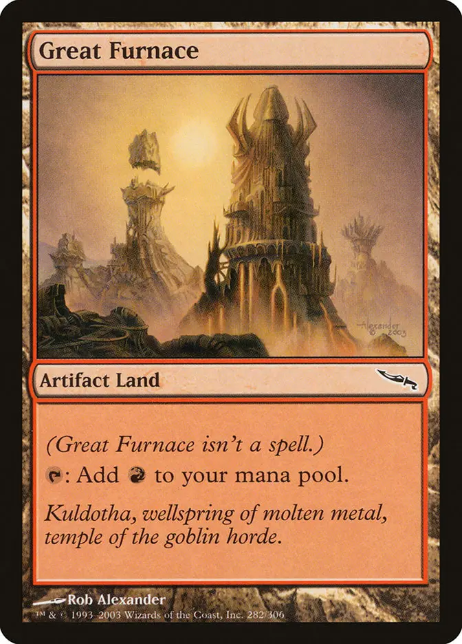 282 - Great Furnace - Mirrodin - Normal - Magic: The Gathering Card