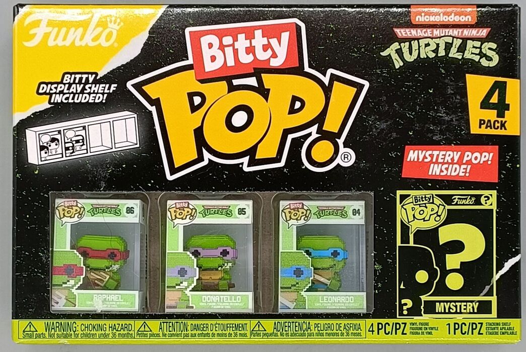 Teenage Mutant Ninja Turtles TMNT 8-Bit Funko Bitty POP 4-Pack - New Funko Bitty POP Funko