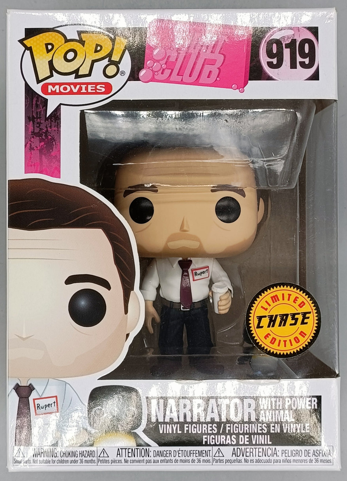 919 Narrator (with Power Animal) Chase Edition - Fight Club - Box Damaged Funko POP