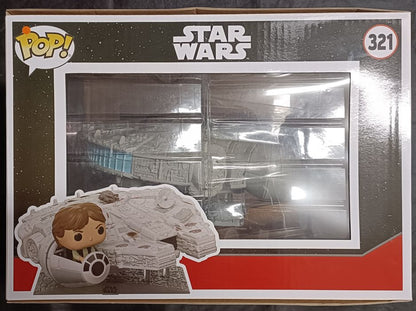 321 Han Solo in the Millennium Falcon Deluxe Star Wars - Box Damaged Funko POP