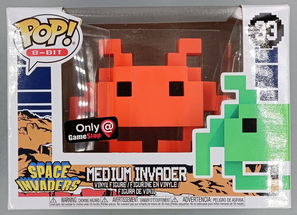 33 Medium Invader (Orange) - 8-Bit - Space Invaders - Damaged Box Funko POP Funko