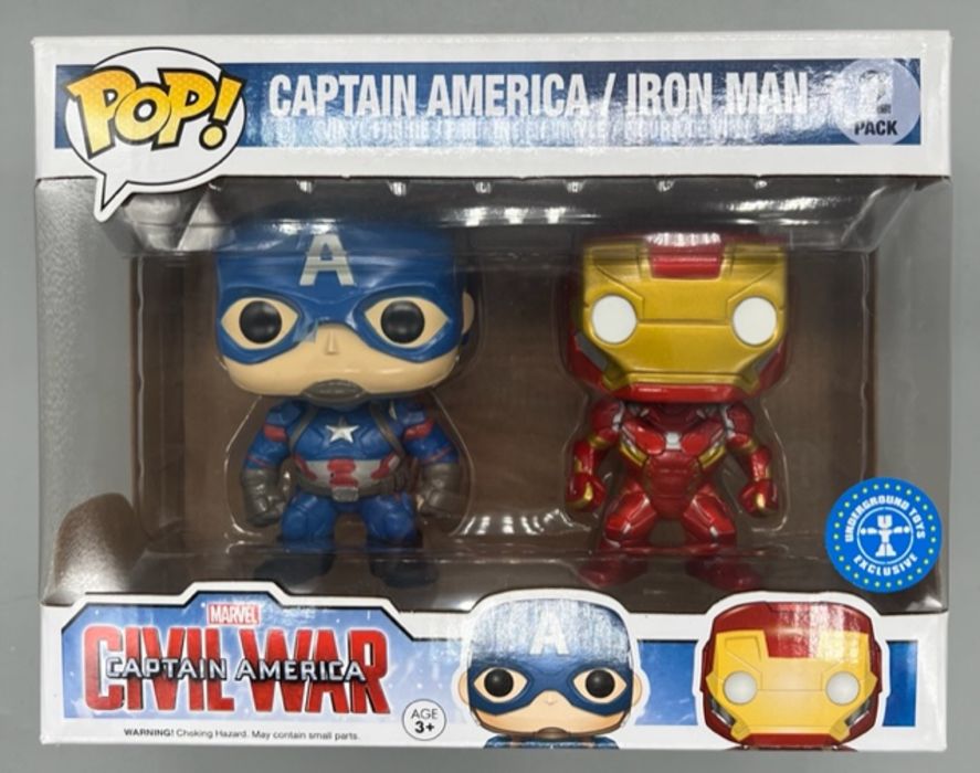 [2 Pack] Captain America/Iron Man (Action Pose) Marvel Civil Funko POP Funko