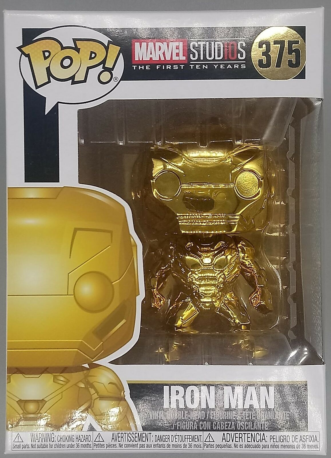 375 Iron Man (Gold) - Chrome - Marvel Studios 10 Funko POP Funko