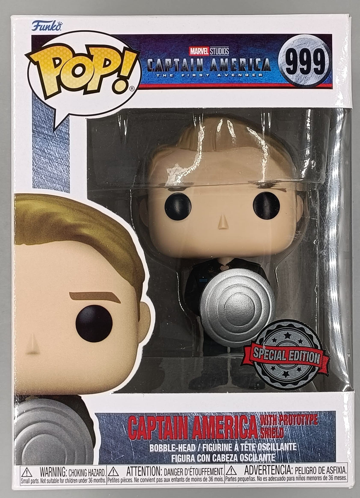999 Captain America (with Prototype Shield) Marvel - Funko POP - Box Damaged Funko