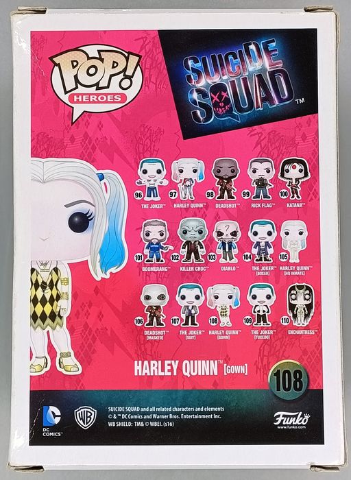 108 Harley Quinn (Gown) - DC Suicide Squad - Box Damaged Funko POP