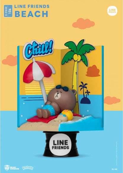 Figure (DS-106) Beach Close Box - Line Friends Figure