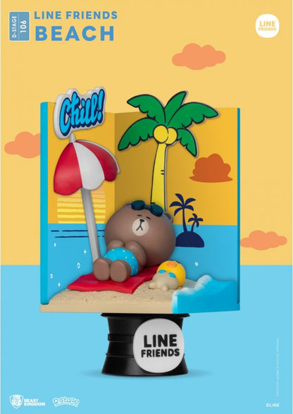 Figure (DS-106) Beach Close Box - Line Friends Figure