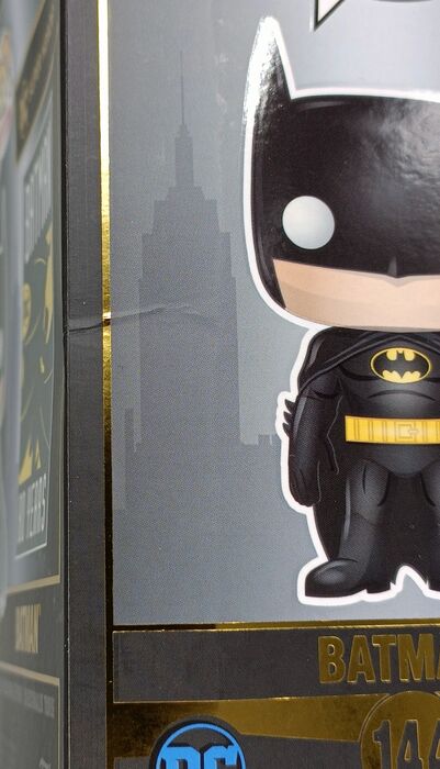 144 Batman (Red) - Metallic - 80 Years - Exclusive Box Damaged Funko POP