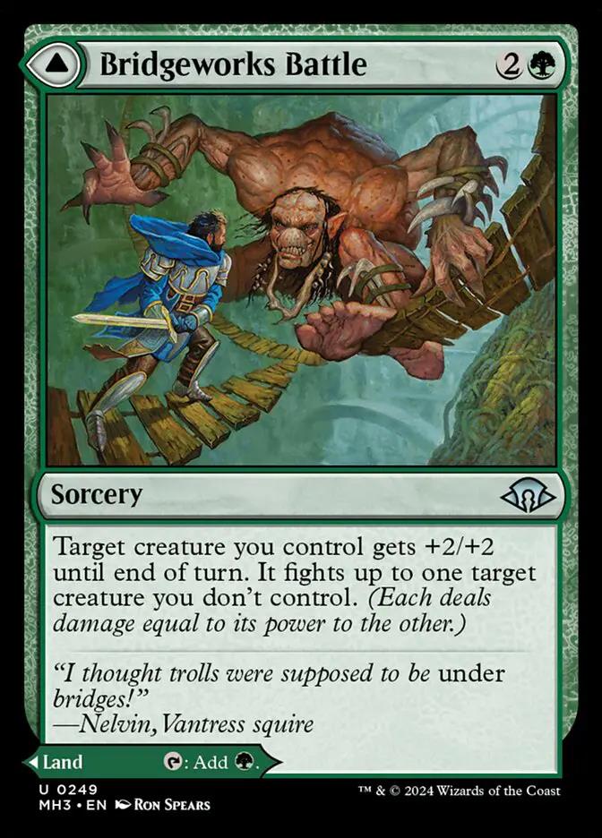 249 - Bridgeworks Battle // Tanglespan Bridgeworks - Modern Horizons 3 - Normal - Magic: The Gathering Card