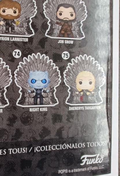 74 Night King (Iron Throne) Deluxe Metallic Game of Box Damaged Funko POP