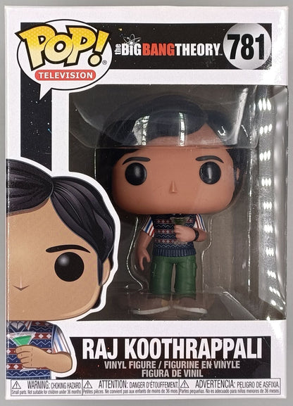 781 Raj Koothrappali (w/ Cocktail) - Big Bang Theory Funko POP - Box Damaged