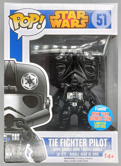 51 TIE Fighter Pilot - Metallic - Star Wars - Box Damaged Funko POP
