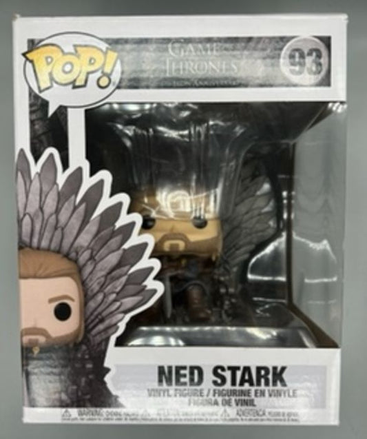 93 Ned Stark (on Iron Throne) Deluxe - Game of Thrones Box Damaged Funko POP