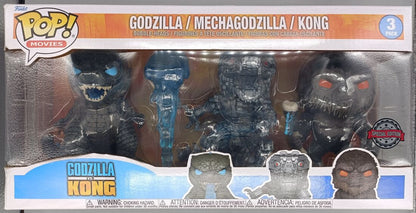 [3 Pack] Godzilla / Mechagodzilla / Kong Godzilla vs Box Damaged Funko POP Funko