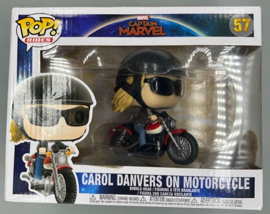 57 Carol Danvers on Motorcycle - Rides - Captain Marvel Box Damaged Funko POP Funko