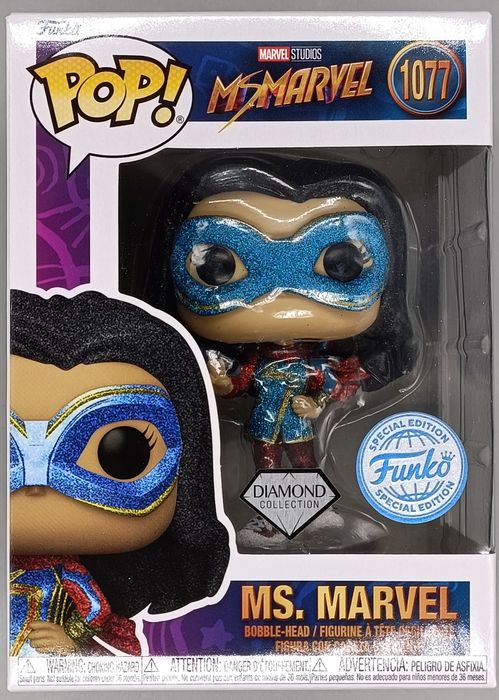 1077 Ms. Marvel - Diamond - Marvel Ms. Marvel Funko POP Funko