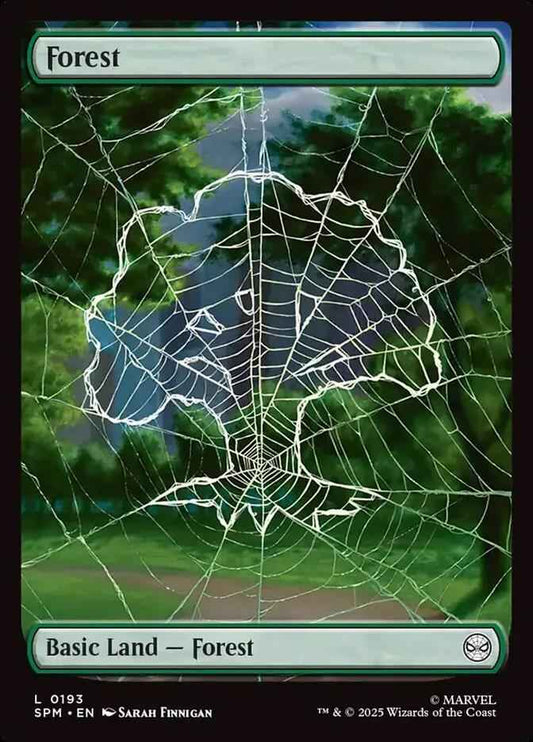 193 - Forest - Marvel's Spider-Man - Foil - Magic: The Gathering Card