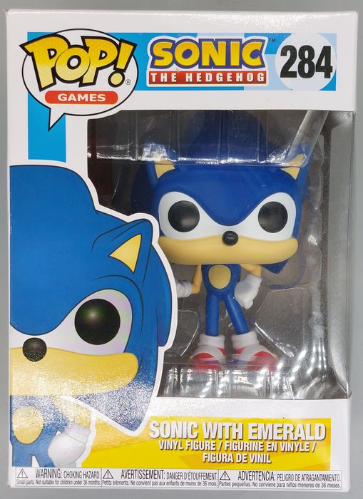 284 Sonic with Emerald - Sonic the Hedgehog Funko POP - Box Damaged