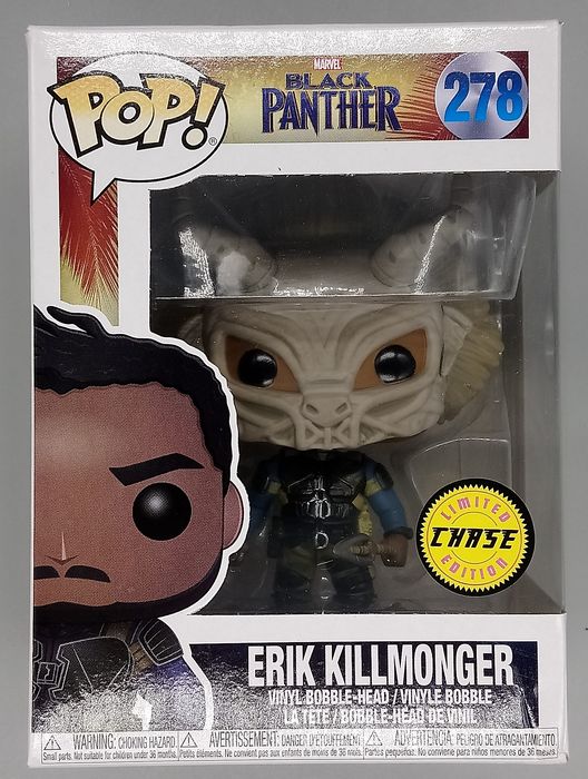 278 Erik Killmonger (Masked) Chase Marvel Black Pan Box Damaged Funko POP