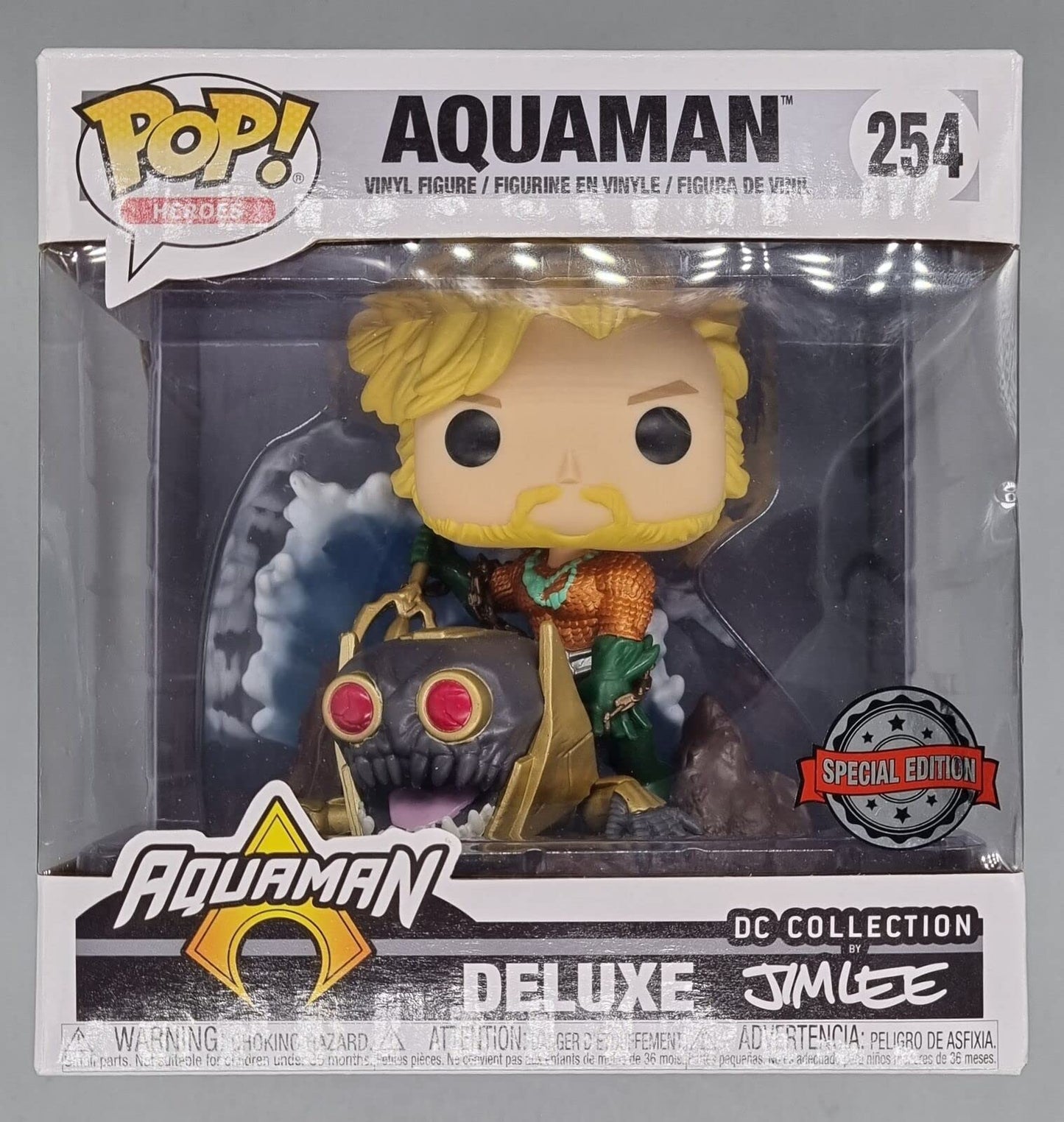 254 Aquaman - Deluxe - DC Jim Lee - Funko POP - Box Damaged