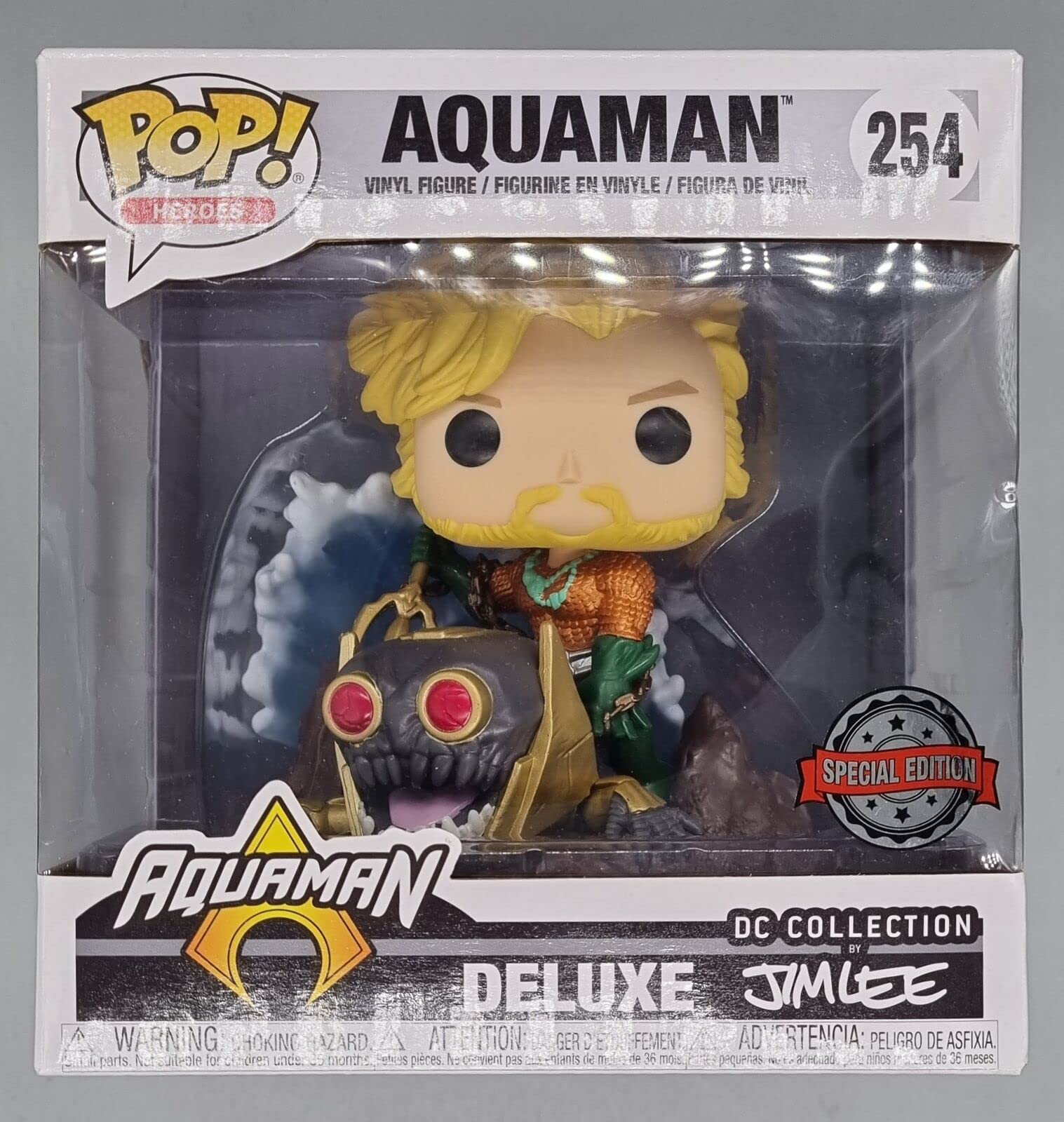 254 Aquaman - Deluxe - DC Jim Lee - Funko POP - Box Damaged
