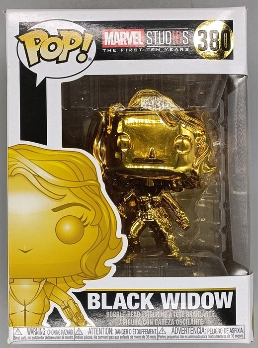 380 Black Widow (Gold) - Chrome - Marvel Studios 10 Box Damaged Funko POP