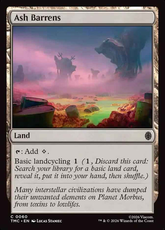 60 - Ash Barrens - Teenage Mutant Ninja Turtles Eternal - Foil - Magic: The Gathering Card