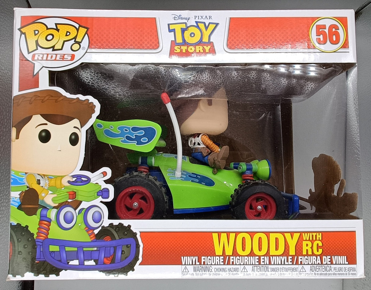 56 Woody (with RC) - Rides - Disney Toy Story Funko POP - Damaged Box