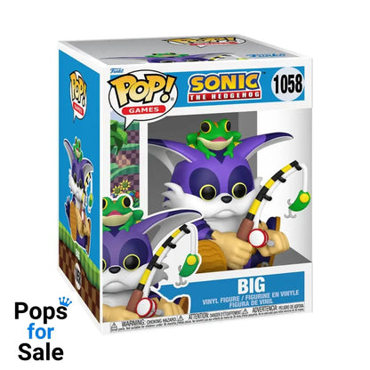 1058 Big the Cat with Froggy - 6 Inch - Sonic the Hedgehog Funko POP PRESALE Funko