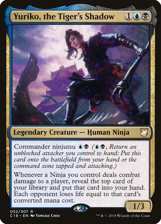 52 - Yuriko, the Tiger's Shadow - Commander 2018 - Normal - Magic: The Gathering Card