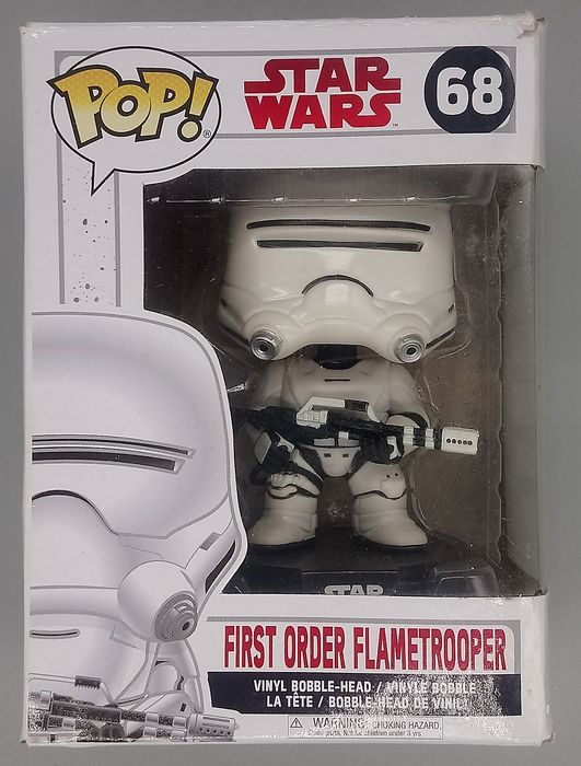 68 First Order Flametrooper (Last Jedi) - Star Wars Damaged Box Funko POP Funko