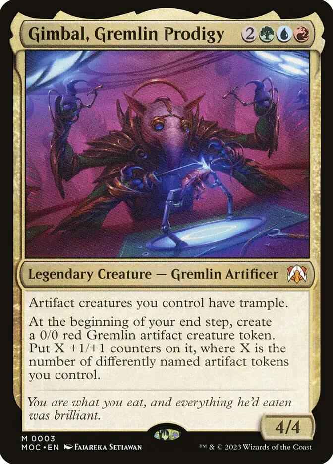 3 - Gimbal, Gremlin Prodigy - March of the Machine Commander - Normal - Magic: The Gathering Card
