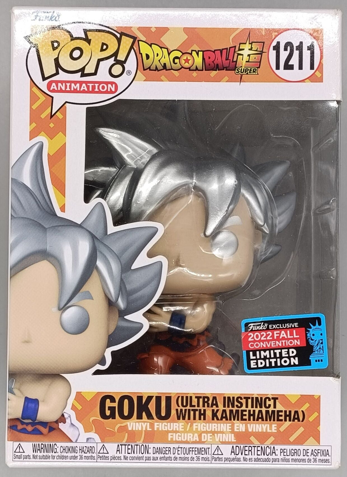1211 Goku (Ultra Instinct with Kamehameha) Metallic - Drangonball Z - 2022 Con -Funko POP - Box Damaged Funko