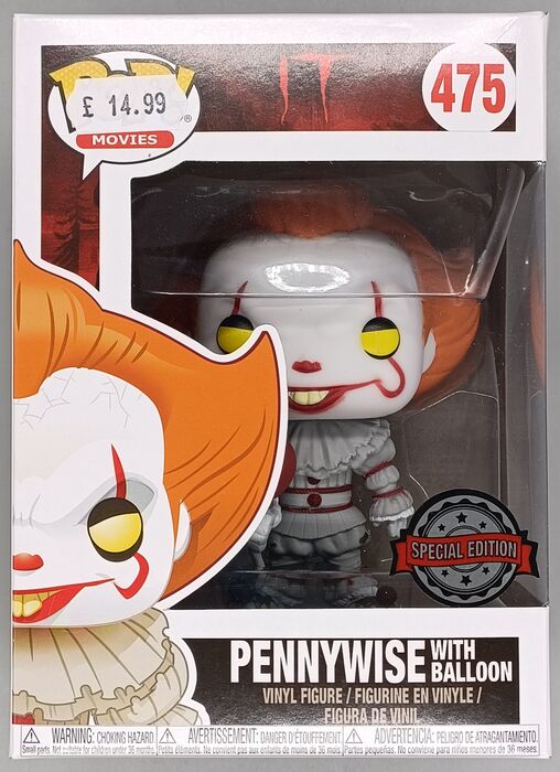 475 Pennywise (with Balloon) - Horror - IT Funko POP Funko
