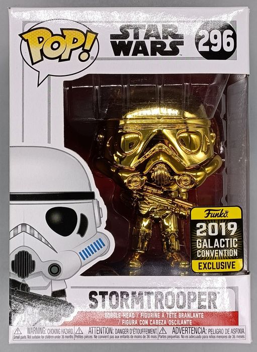 296 Stormtrooper (Gold) Chrome - Star Wars - 2019 Con Box Damaged Funko POP
