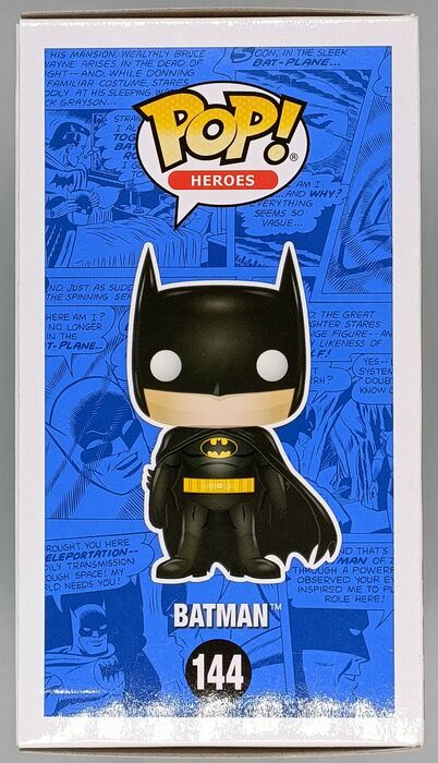 144 Batman (Black) Chrome - DC - 2017 Con Exc Funko POP