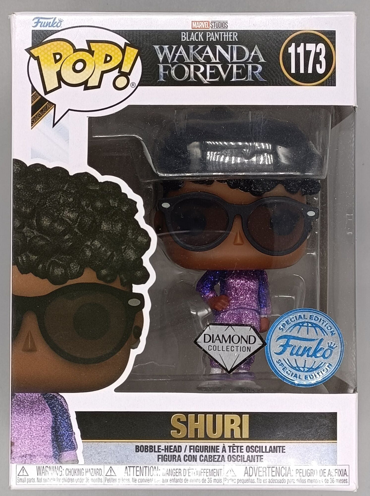 1173 Shuri (w/ Sunglasses) Diamond Marvel Wakanda Forever - Box Damaged Funko POP Funko