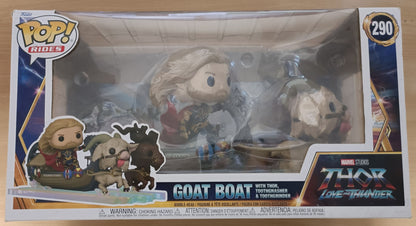 290 Goat Boat - Thor, Toothgnasher & Toothgrinder - Rides - Marvel Thor 4 Love and Thunder Funko POP - Box Damaged Funko