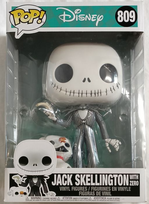 809 Jack Skellington (with Zero) - 10 Inch - Disney Box Damaged Funko POP