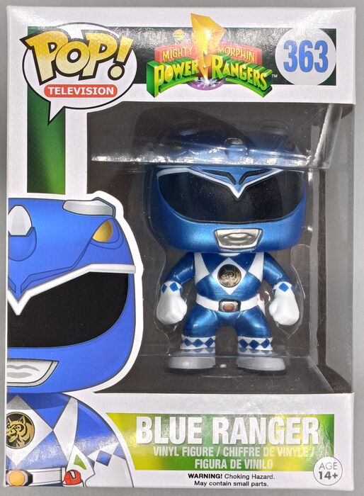 363 Blue Ranger - Metallic - Power Rangers - Box Damaged Funko POP