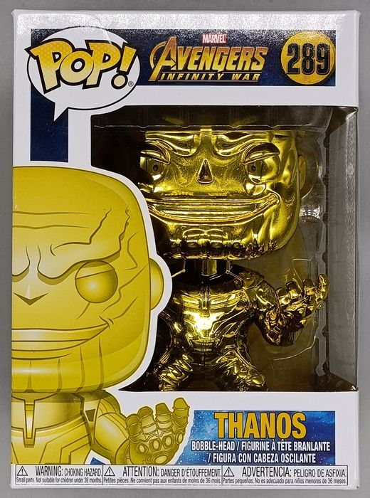 289 Thanos (Yellow) Chrome Marvel Avengers Infinity Box Damaged Funko POP