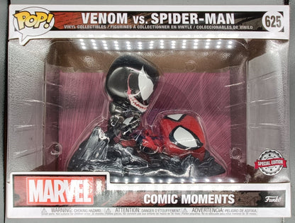 625 Venom vs. SpiderMan Comic Moment Metallic Marvel Box Damaged Funko POP Funko