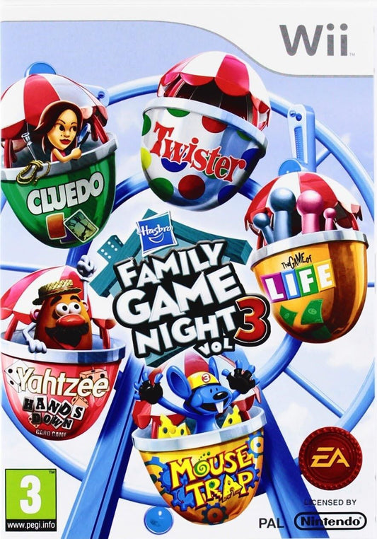 Family Game Night Vol 3 for Nintrendo Wii - [Just Disc] Nintendo